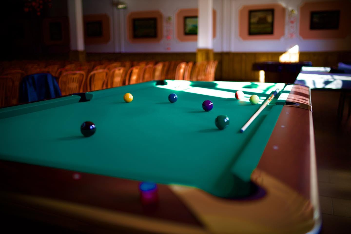 Pool tables at Pałacyk nad Wartą, MOK Zawiercie branch